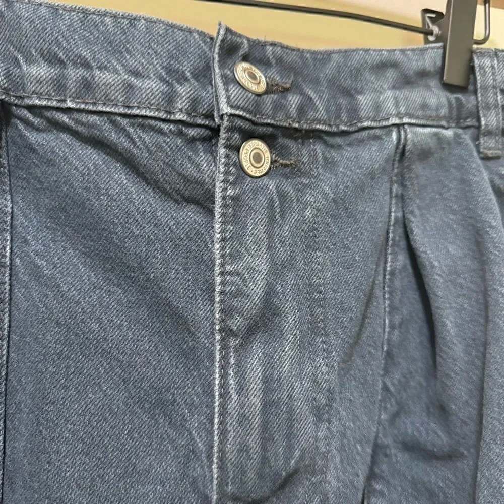Free People We The Free Marx Slouchy Streetwear Cargo Denim Jeans in Blue sz 28